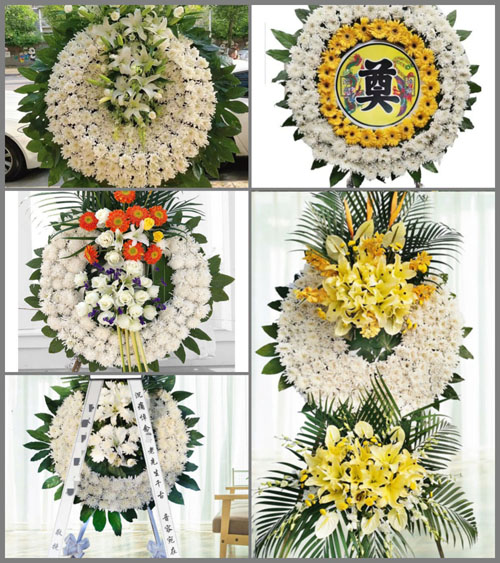 山西忻州原平市沿沟乡黑涧村花圈速递